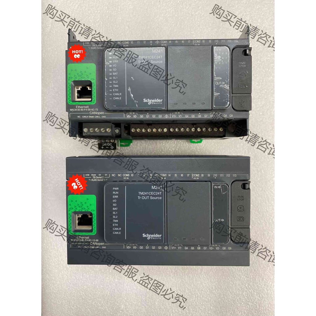 功能正常议价 施耐dePLC可编程控制器模块,型号TM241CEC24T,数