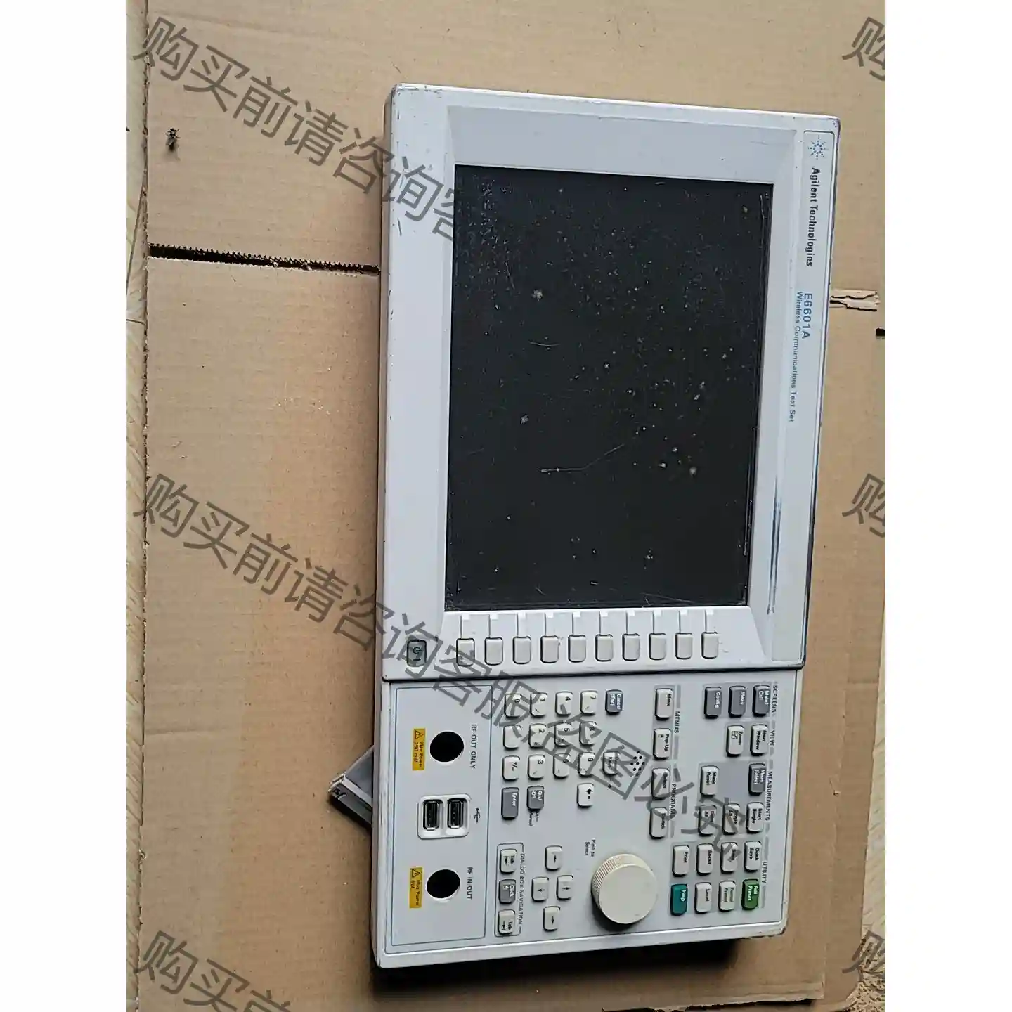 安捷伦E6601A 无线通信综合测试仪面板Agilent E 先议价 拆机货包