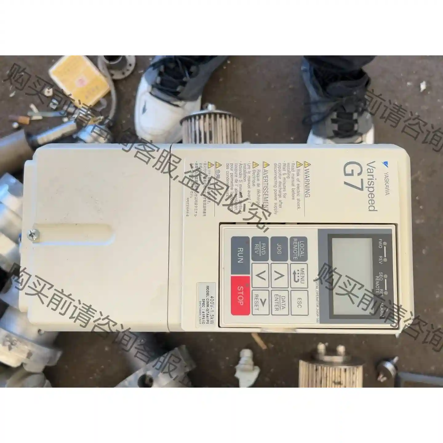 安川G7变频器 CIMR-G7A41P5 1.5KW 380 先议价 拆机货包好
