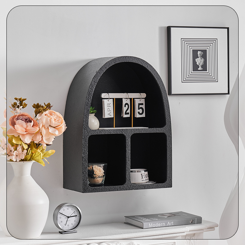 白色拱形壁柜壁龛收纳洞穴置物架