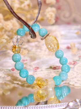 天河石黄大块水晶手链  12.19冬至节直播间专属