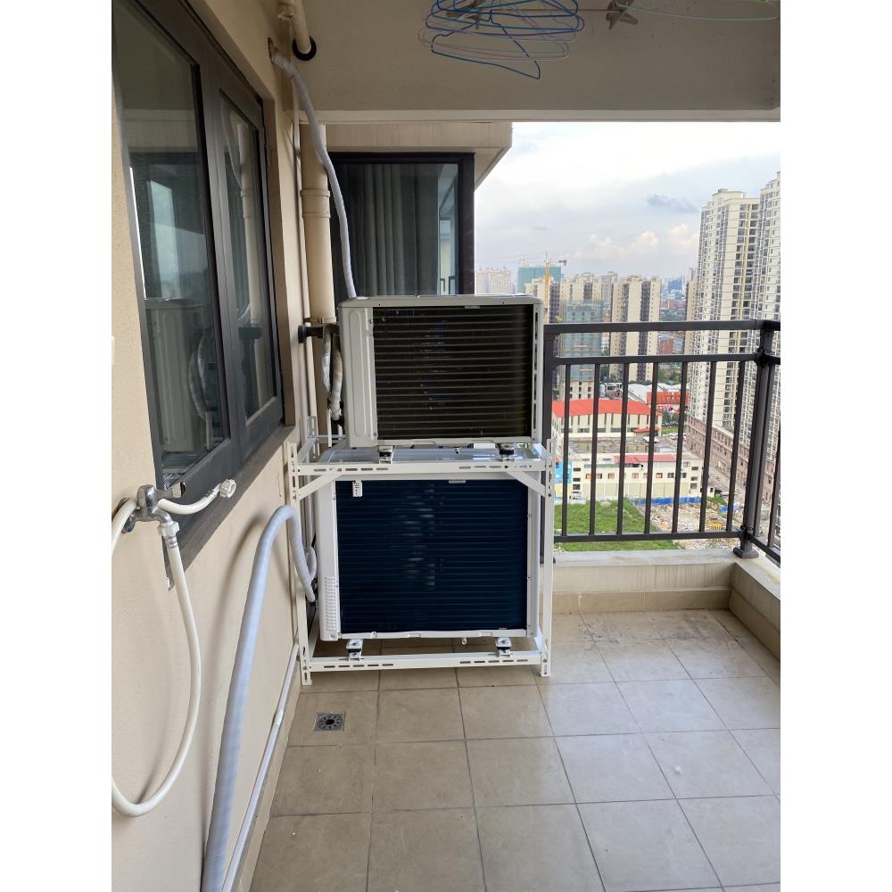 中央空调外机支架配件节省空间落地双层叠放减震防震降噪架子3p架