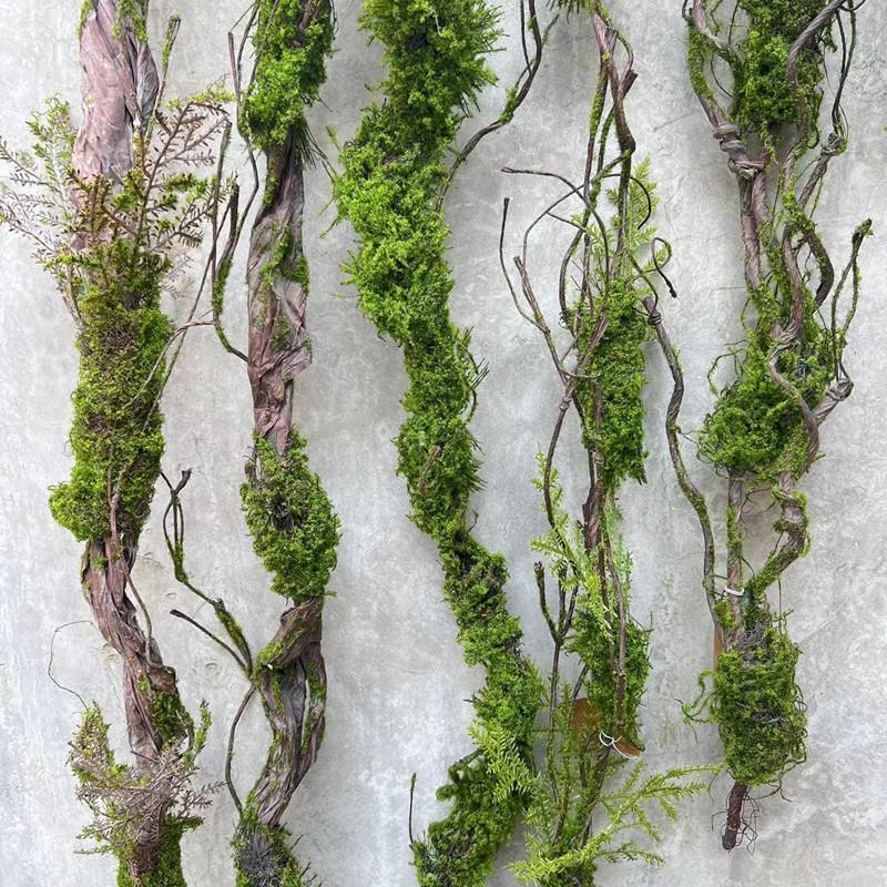 仿真植毛青苔枯藤 苔藓藤蔓枯枝藤条树藤树枝 装饰造景搭配可弯曲