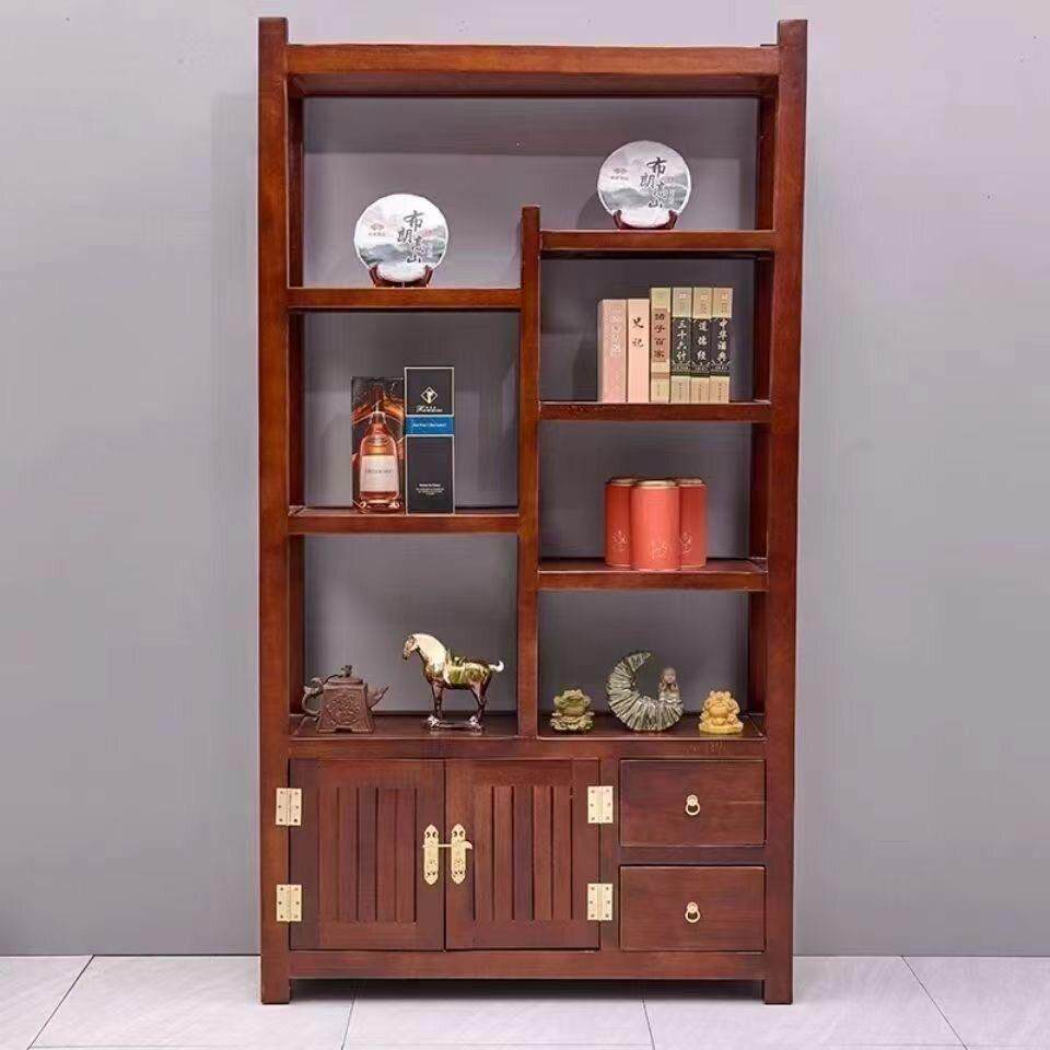 老船木博古架实木中式展示柜茶叶多宝格/博古架