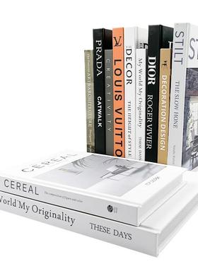 新款硬壳可翻页彩色内页大号中号样板书仿真书假书书柜书架摆件书