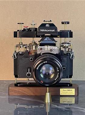 空间爆炸相机尼康真机拆解相机/别墅摆件老工匠手工艺品/立体古董