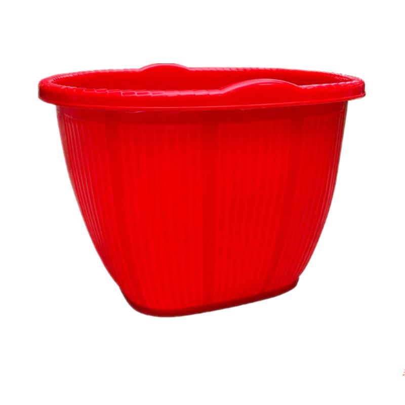 熟胶塑料箩筐箩篼提手西瓜筐加厚不漏水圆形筐收纳篮装水果喜事筐