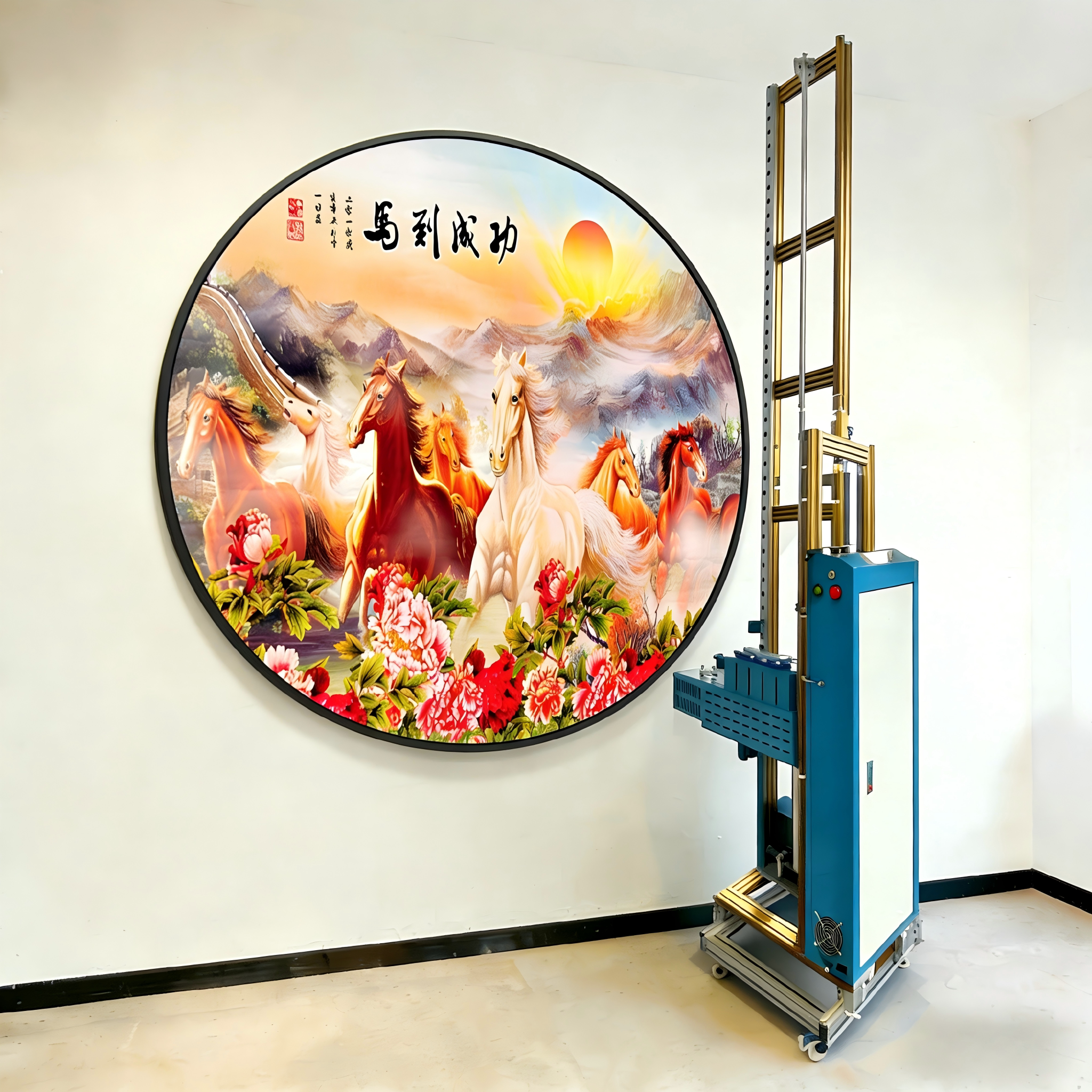 墙体彩绘机工业级3D喷绘机室内户外高清高速大幅面打印机厂家直销