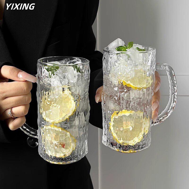 2026新款ins风高颜值玻璃杯大容量耐高温夏季家用喝水杯啤酒果汁