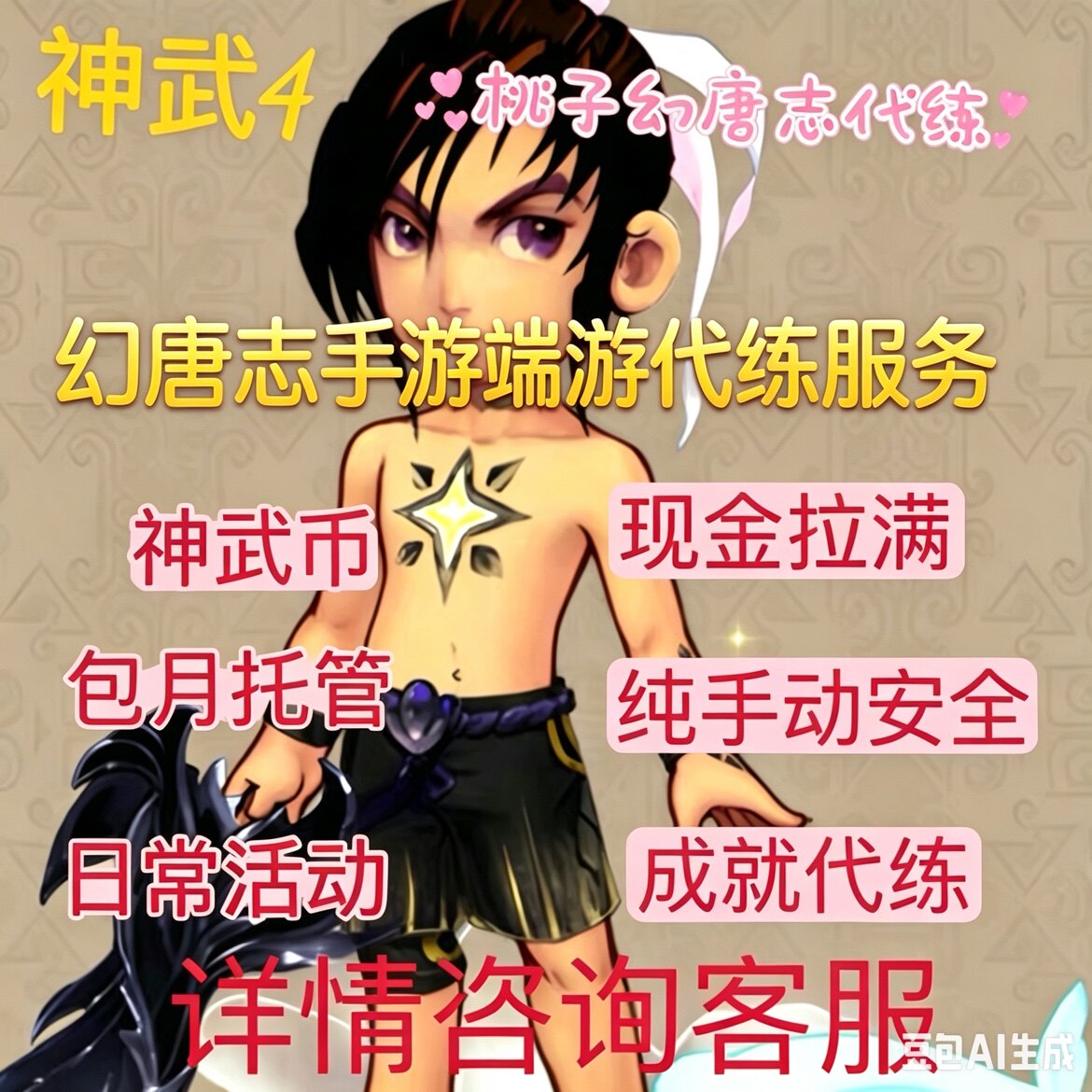 幻唐志手游端游代练代肝托管代练STEAM