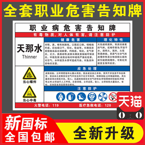 全国包邮支持定制职业危害