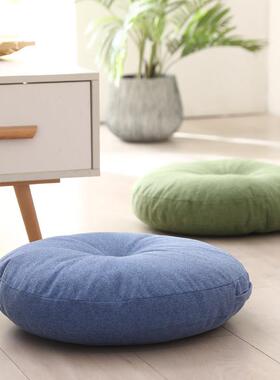 日坐式蒲团台垫加厚加大NMW布艺圆形卧室阳飘窗窗台榻榻米地打上