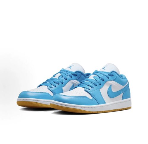 耐克Air Jordan 1 Low AJ1 女款 白蓝复古篮球鞋DC0774-104