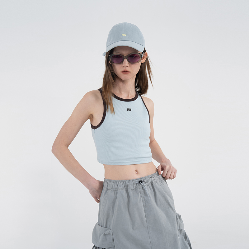 APPARITION AR字母logo刺绣绣花 简约 无袖背心 女式吊带 打底衫