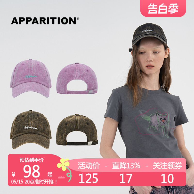 APPARITION 24春夏新品 重水洗棒球帽 运动遮阳帽 男女同款