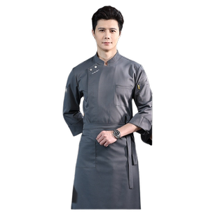 高端厨师工作服男长袖定制女短袖夏季透气弹力烘焙餐饮酒店秋冬装