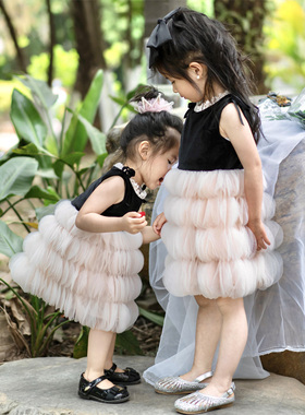 【断码清仓】女童连衣裙生日宴会女宝宝周岁礼服公主裙蓬蓬裙洋气