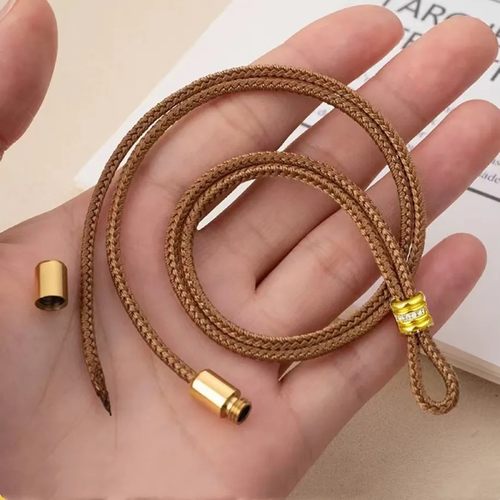 老铺同款黄金葫芦吊坠挂绳平安扣编织绳项链沙金点钻高端绳子男女