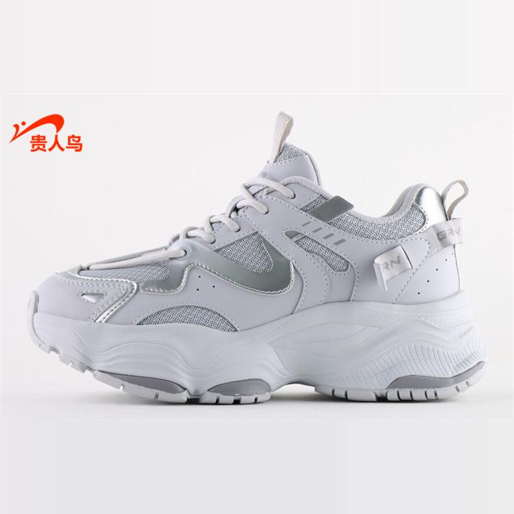 贵人鸟女鞋老爹鞋正品2024冬款网面运动休闲厚底增高跑鞋Y245850