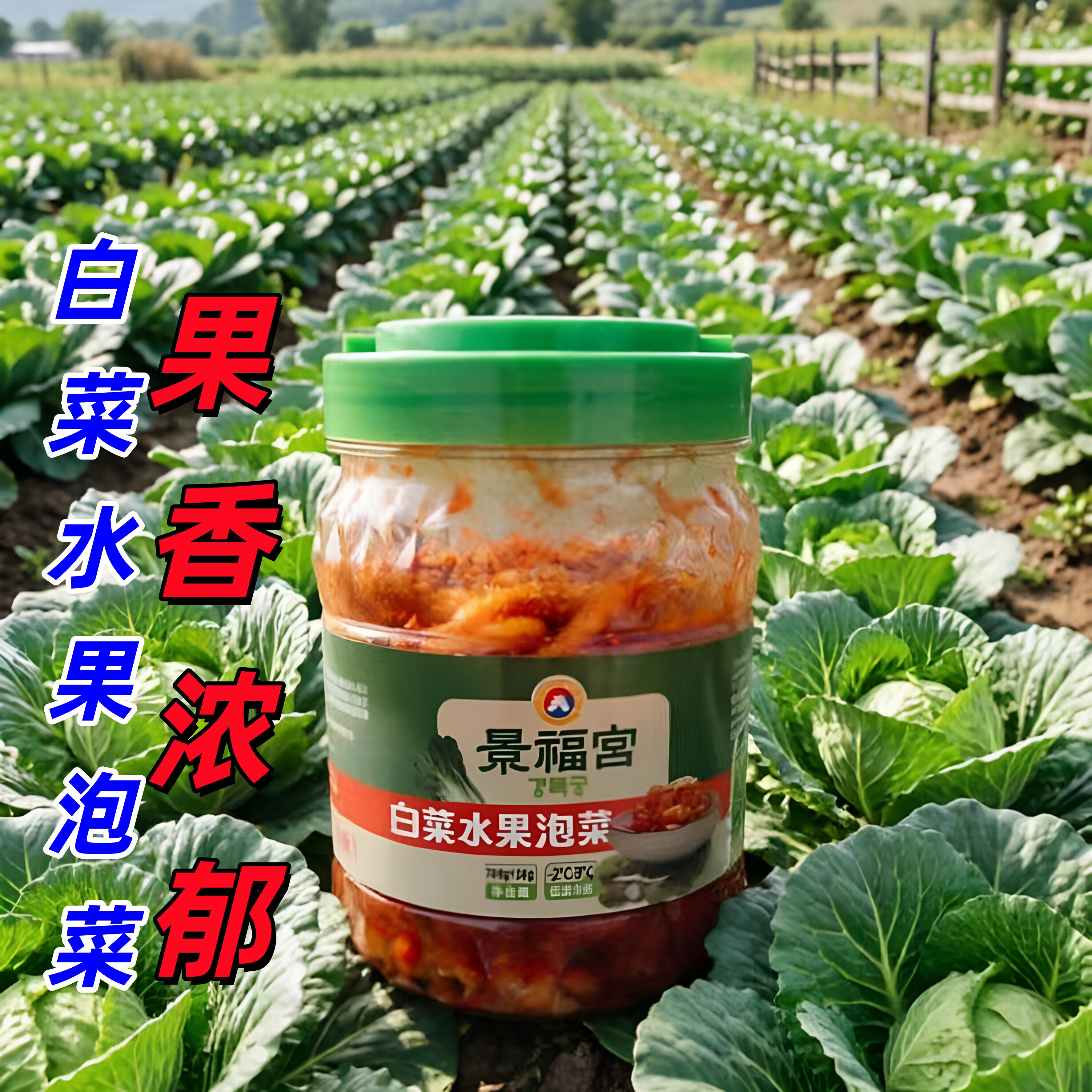 白菜水果泡菜900g韩式韩国风味东北延边辣白菜果香清脆爽口下饭菜