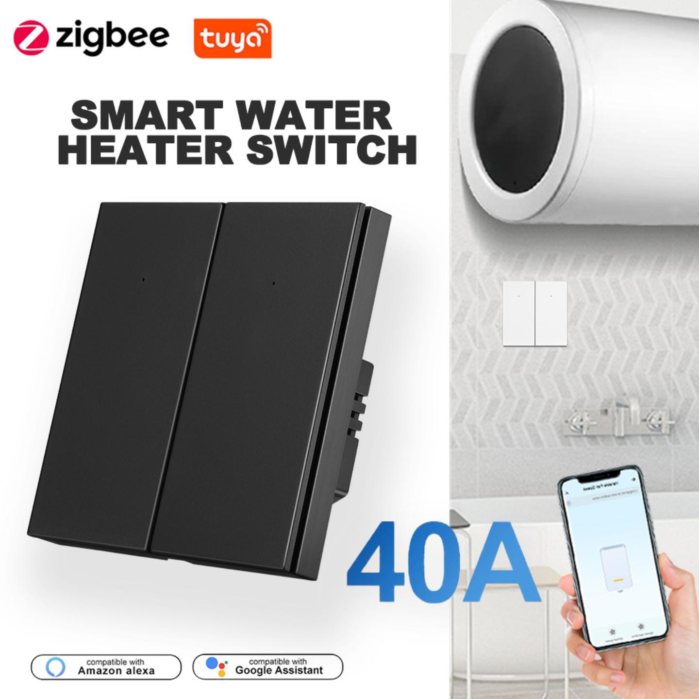 ZigBee智能热水器开关美国巴西40A锅炉空调开关兼容Alexa和谷歌家