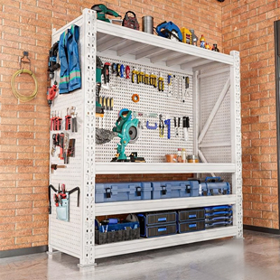 重型货架五金工厂模具仓储工具架侧面洞洞板多层置物架车库储物架