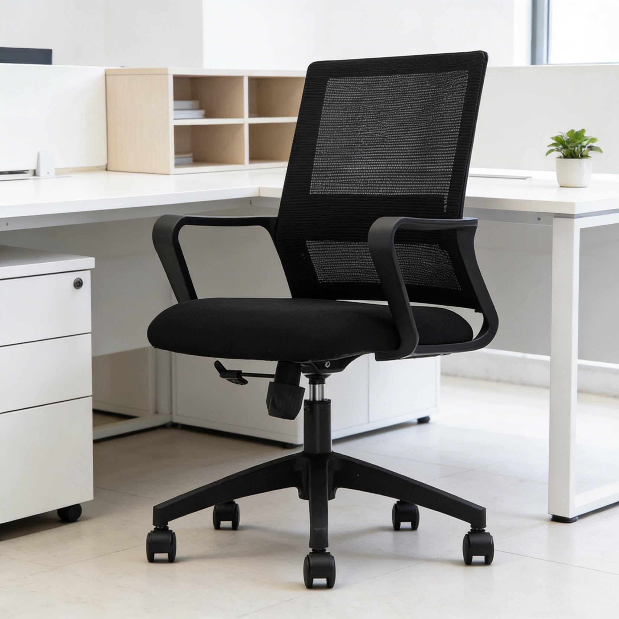 奈高办公椅职员转椅久坐舒适电脑椅靠背扶手椅网布座椅学习高靠背