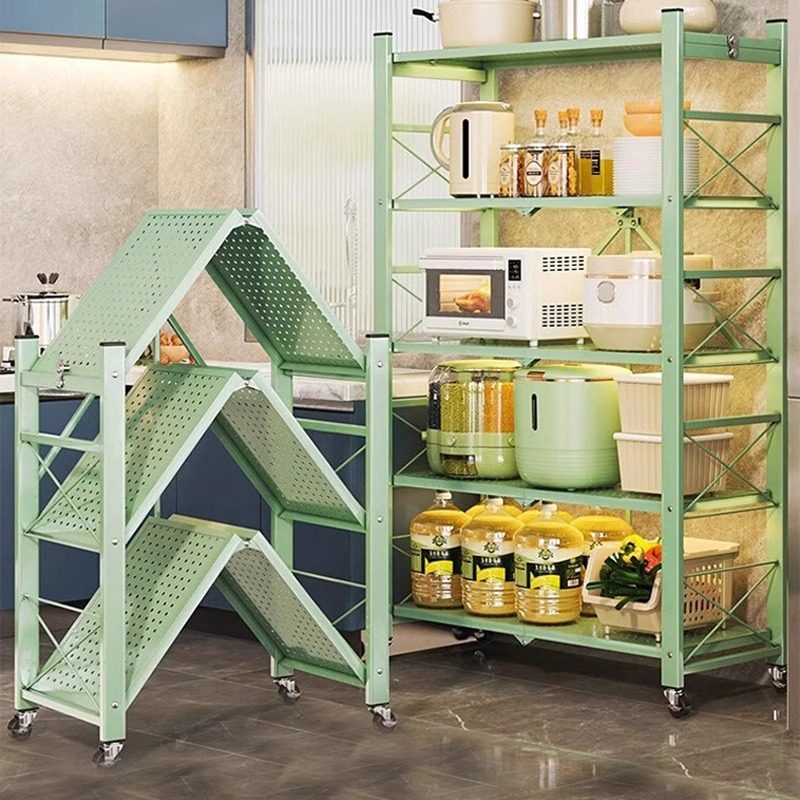 免安装厨房折叠置物架落地多层家用储物架锅具烤箱微波炉收纳架子,厨房/烹饪用具,厨房置物架/置物柜/角架,淘宝优惠券,粉丝福利购,淘宝优惠卷