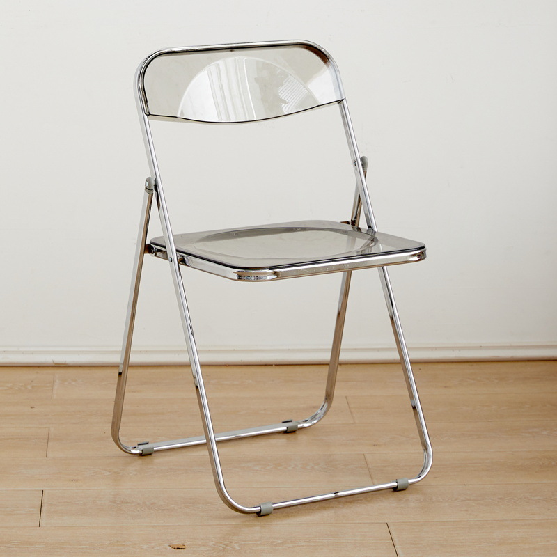奈高家用折叠餐椅靠背椅咖啡厅网红拍照透明椅子化妆椅亚克力椅子
