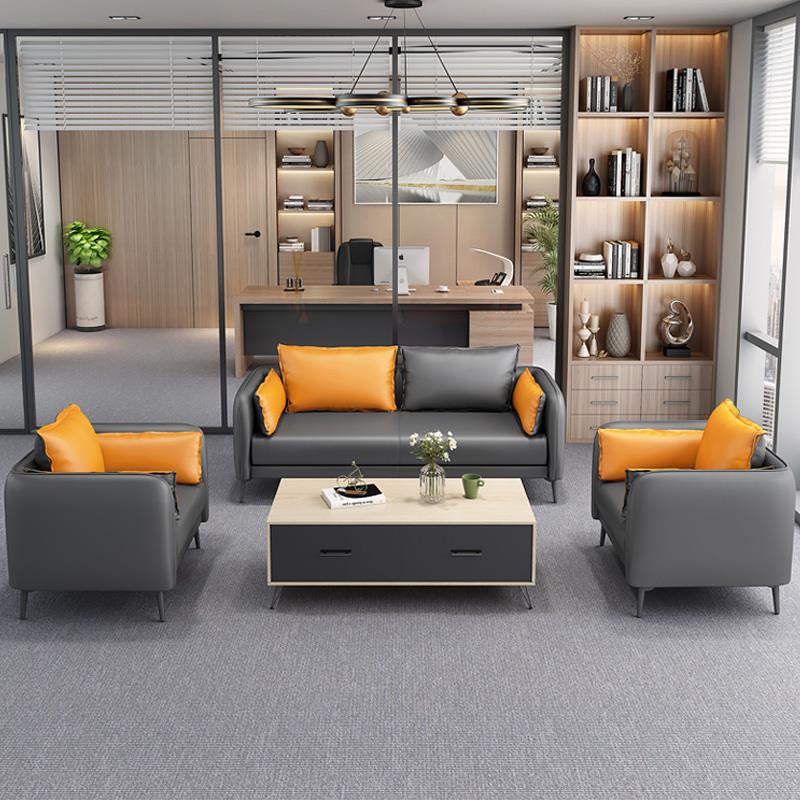 办公沙发办公室简约现代茶几组合套装会客休闲接待休息商务沙发