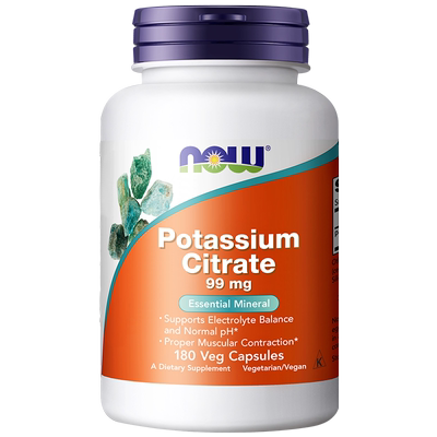 NOW跨境原装柠檬酸钾180粒