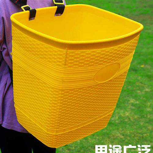背篓塑料买菜不漏水采摘赶海大小农家用儿童竹编桶背篼采茶加厚