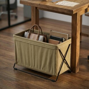 办公帆布包架杂志收纳筐办公室放包收纳神器书包置物架工位放包
