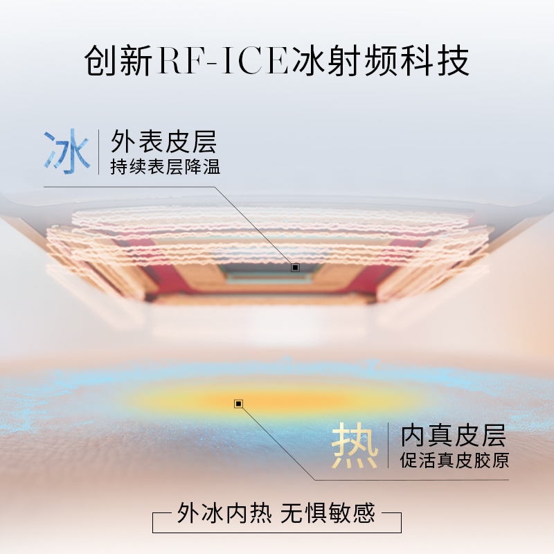 奢华冰射频美容仪器家用法令纹提拉紧致脸部面部瘦脸神器