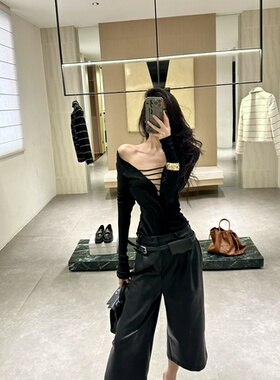 ISGRX 人生不设限原创设计秋冬质感高级感打底衫内搭T恤黑色长袖