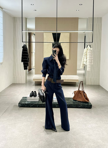 原创设计春季新款高个子牛仔套装