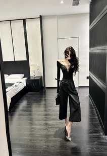 ISGRX 归期 原创设计美式复古老钱风质感皮裤七分裤中裤