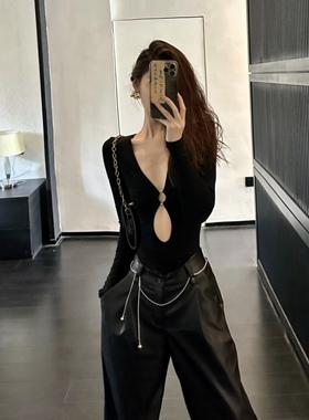 ISGRX 弗洛伊德 原创设计 女神御姐设计感秋冬小众打底衫