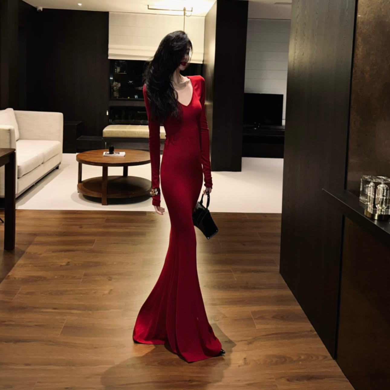 ISGRX原创针织微羊绒裙长裙