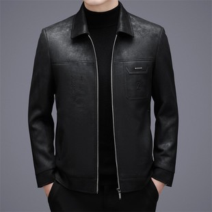 磨砂皮羽绒服男士冬季新款白鸭绒羽绒服男短款防寒保暖羽绒皮xl99