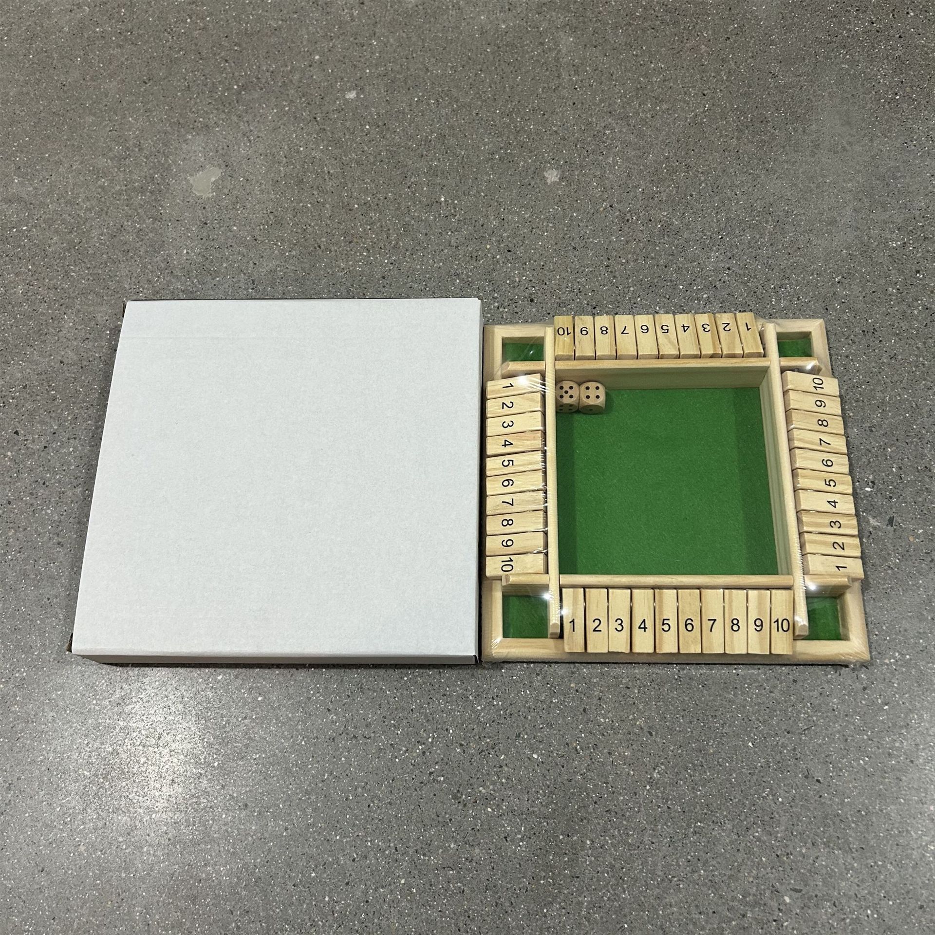 双面数字四面翻牌游戏棋儿童亲子桌游酒吧聚会喝酒行酒令木制CE49