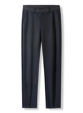 秋冬新款含羊毛商务休闲裤直筒中腰中青年男士弹力免烫百搭长xl75