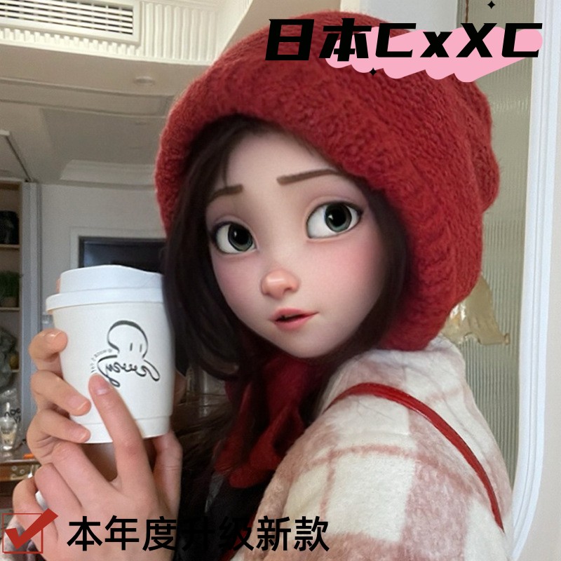 纯色巴拉克拉法帽女冬季韩版百搭护耳防寒毛线帽加厚保暖针织帽子