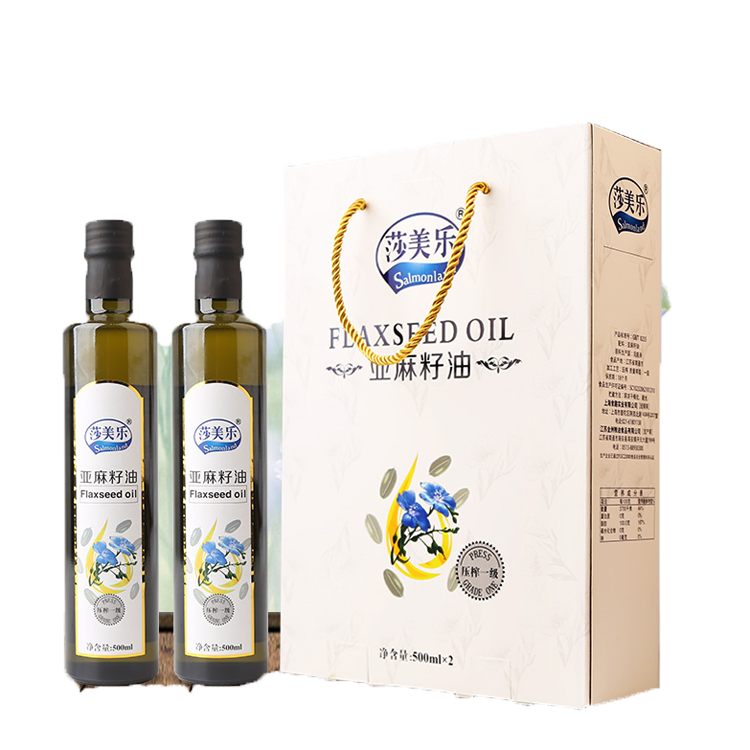 莎美樂亞麻籽油禮盒裝 500Ml*2瓶企業(yè)團購員工福利送禮