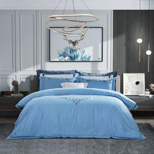 高档四件套 2.0m床被套230 兰亭月色 1.8 229cm 新疆棉 富安娜