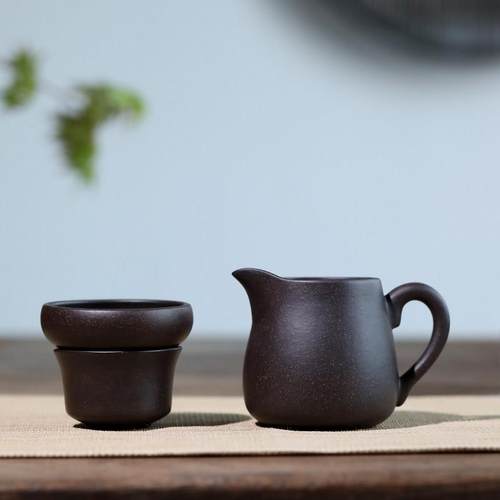 紫砂公道杯原矿纯手工功夫茶具配件过滤网宜兴家用分茶器球孔茶漏