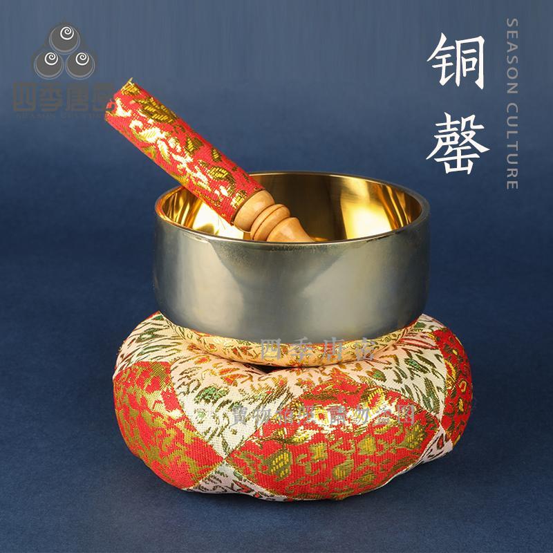 四季唐密 真言宗密教法具 打鸣铜磬 铜罄 高品质黄铜精工制造 4寸