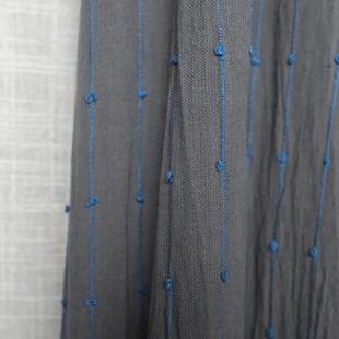 10cm长价112cm宽英国Merchant mill康沃尔海灰底蓝线圈棉布 and