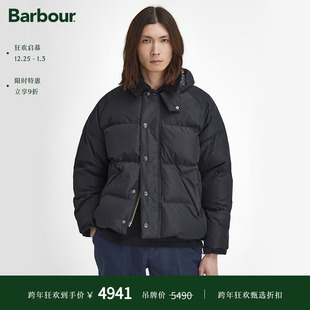 Transport男士 Down 连帽宽松羽绒服 Barbour