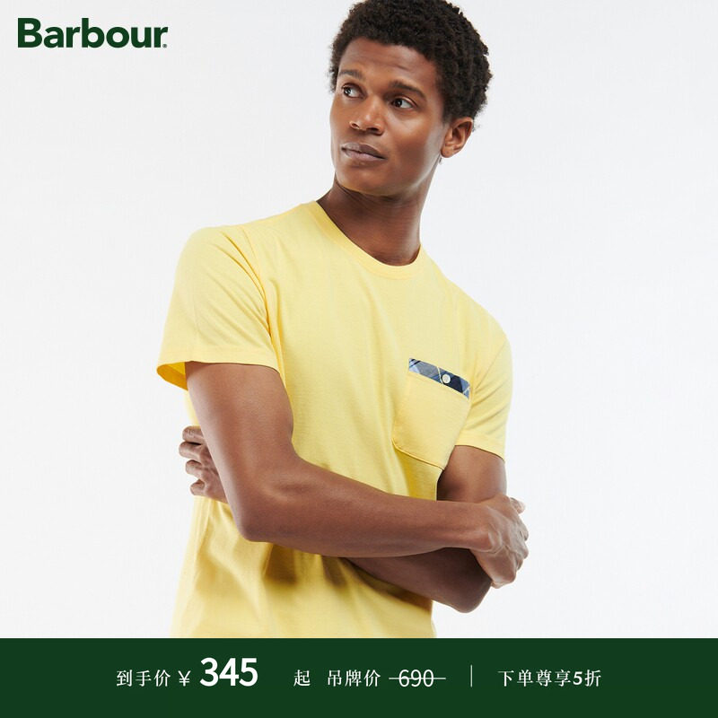 Barbour男士早春短袖T恤图片